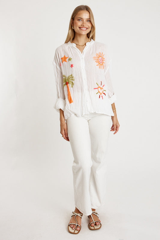 LulaLife Keziah Shirt (White)