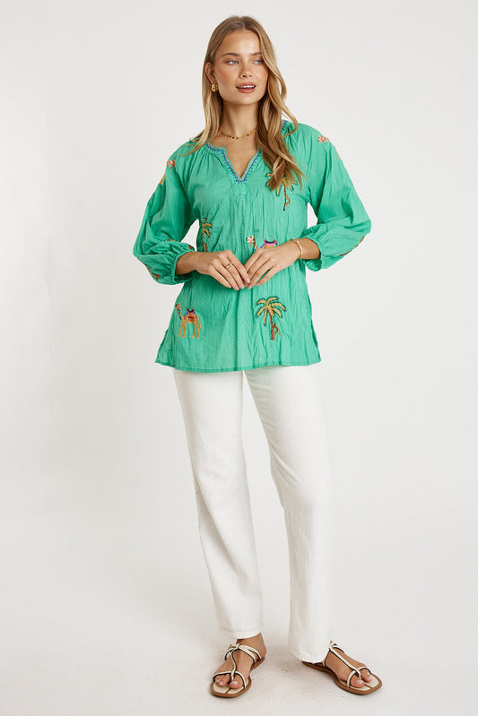 LulaLife Sahara Top (Sea)