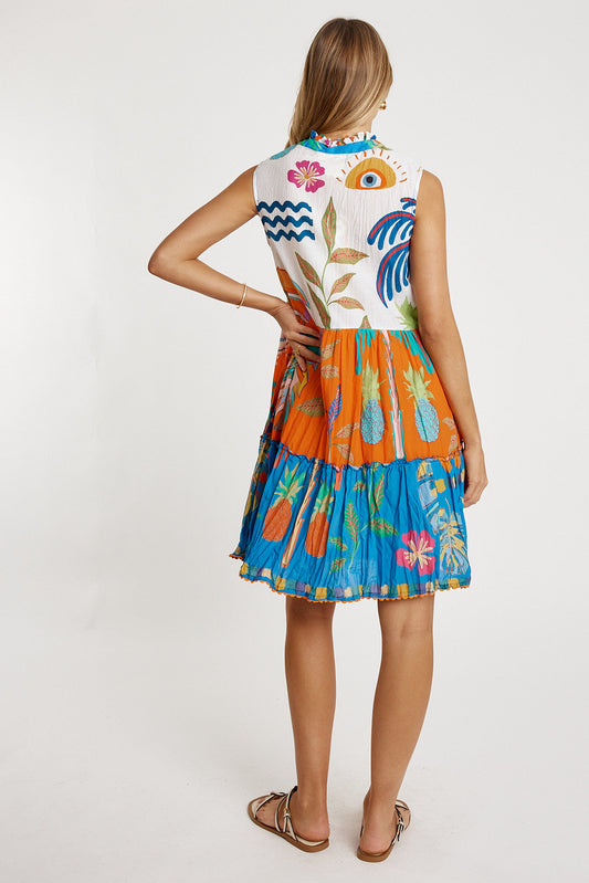 LulaLife Tasmin S/Less Dress (Multi)