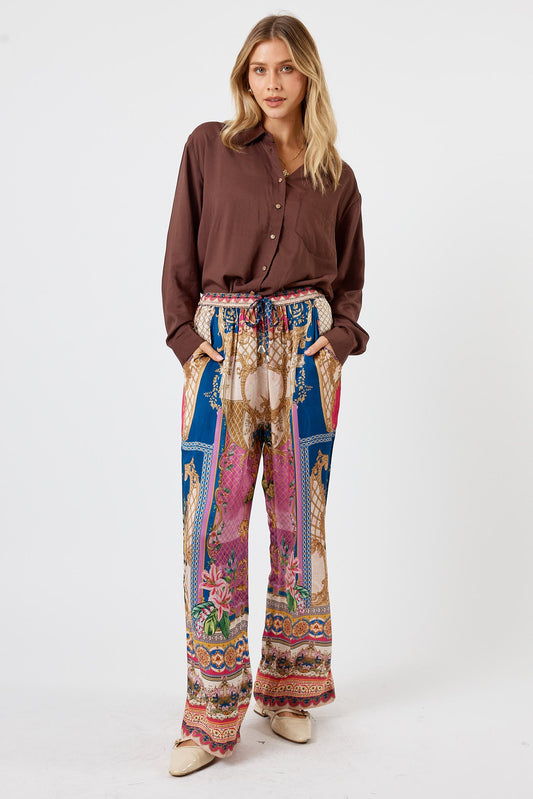 Image of a model wearing Pants. Productname: LulaSoul Alberta Pant in Pant colour by brand - LulaSoul