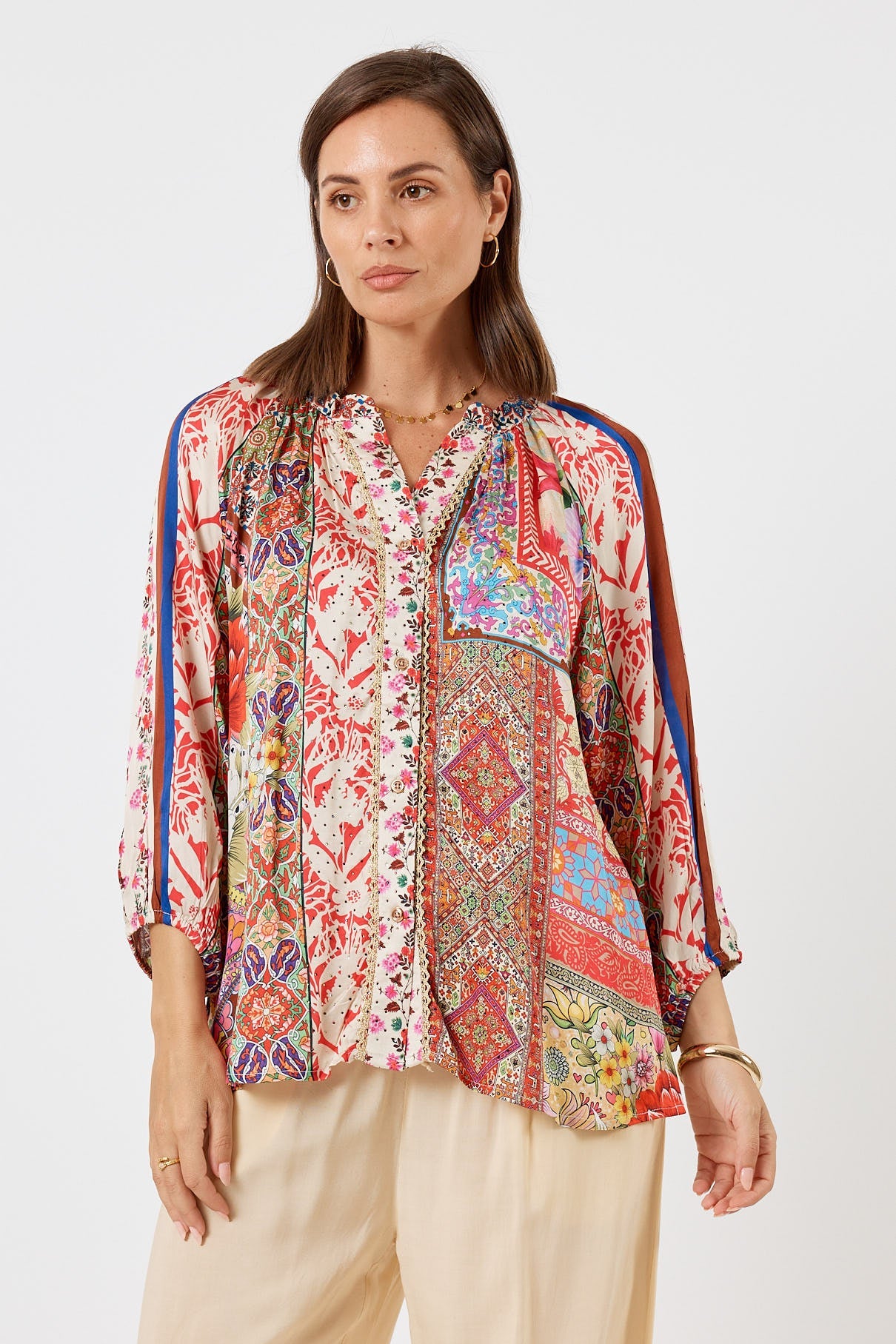 Image of a model wearing Tops. Productname: LulaSoul Burlington Top in Top colour by brand - LulaSoul