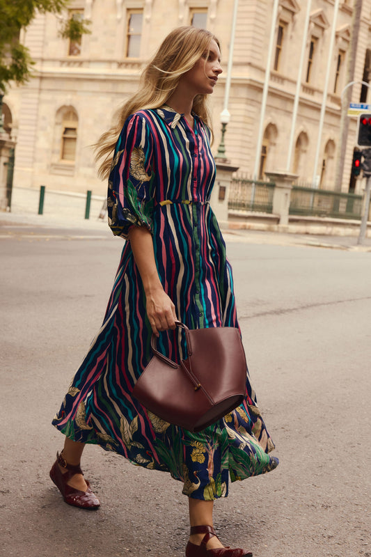 Image of Dresses. Productname: LulaSoul Cambridge Midi in Berry colour by brand - LulaSoul
