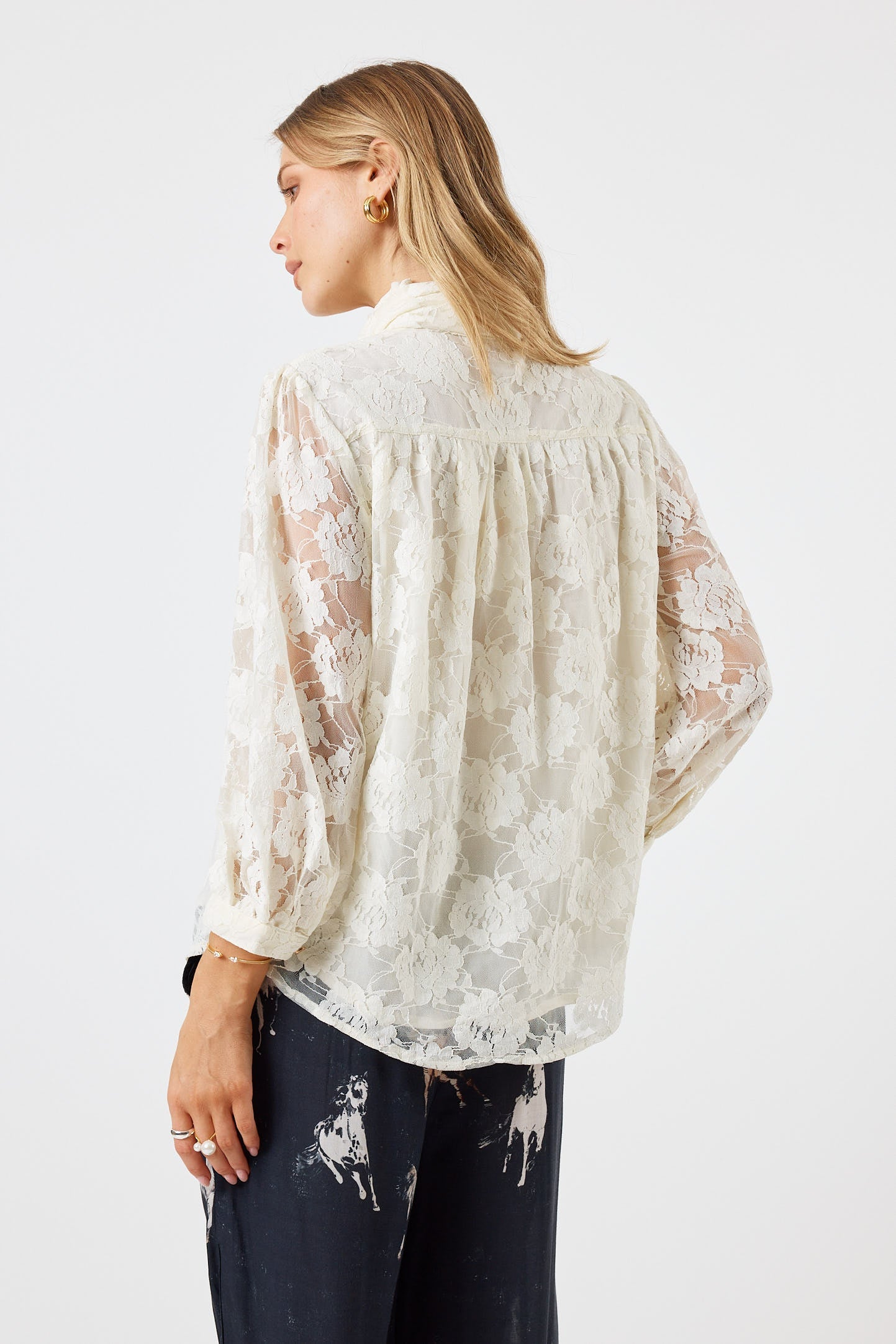 LulaSoul Chandler Lace Shirt (Cream)