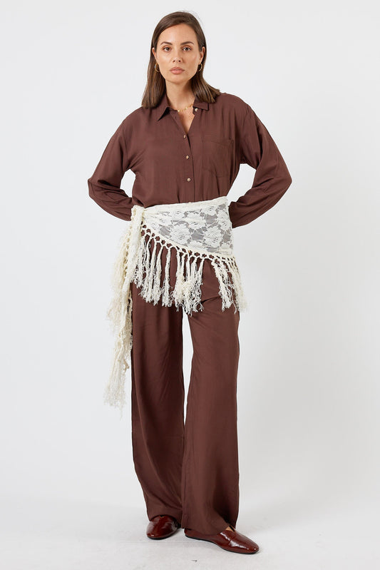 Image of Scarves & Shawls. Product name - LulaSoul Chandler Scarf Cream in Cream colour by brand - LulaSoul