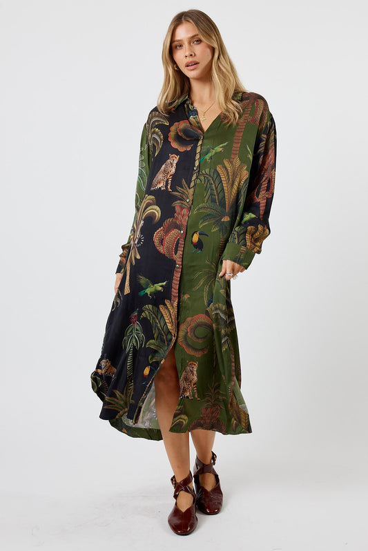 Image of Dresses. Productname: LulaSoul Cheetah Shirtmaker Multi in Multi colour by brand - LulaSoul