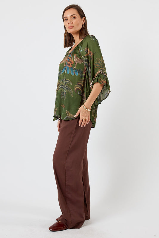 LulaSoul Cheetah Top (Olive)