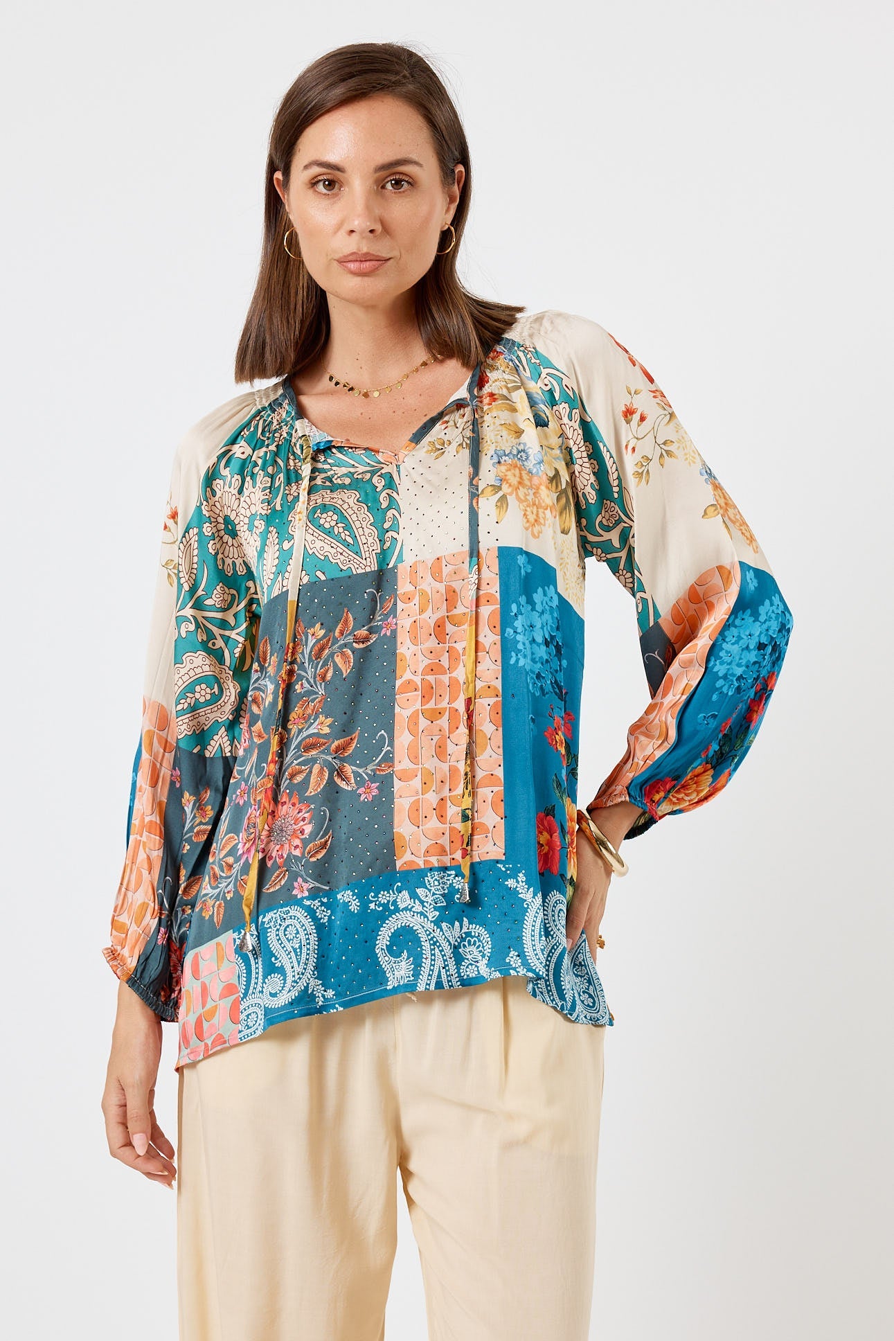 Image of a model wearing Tops. Productname: LulaSoul Eaton Top in Top colour by brand - LulaSoul