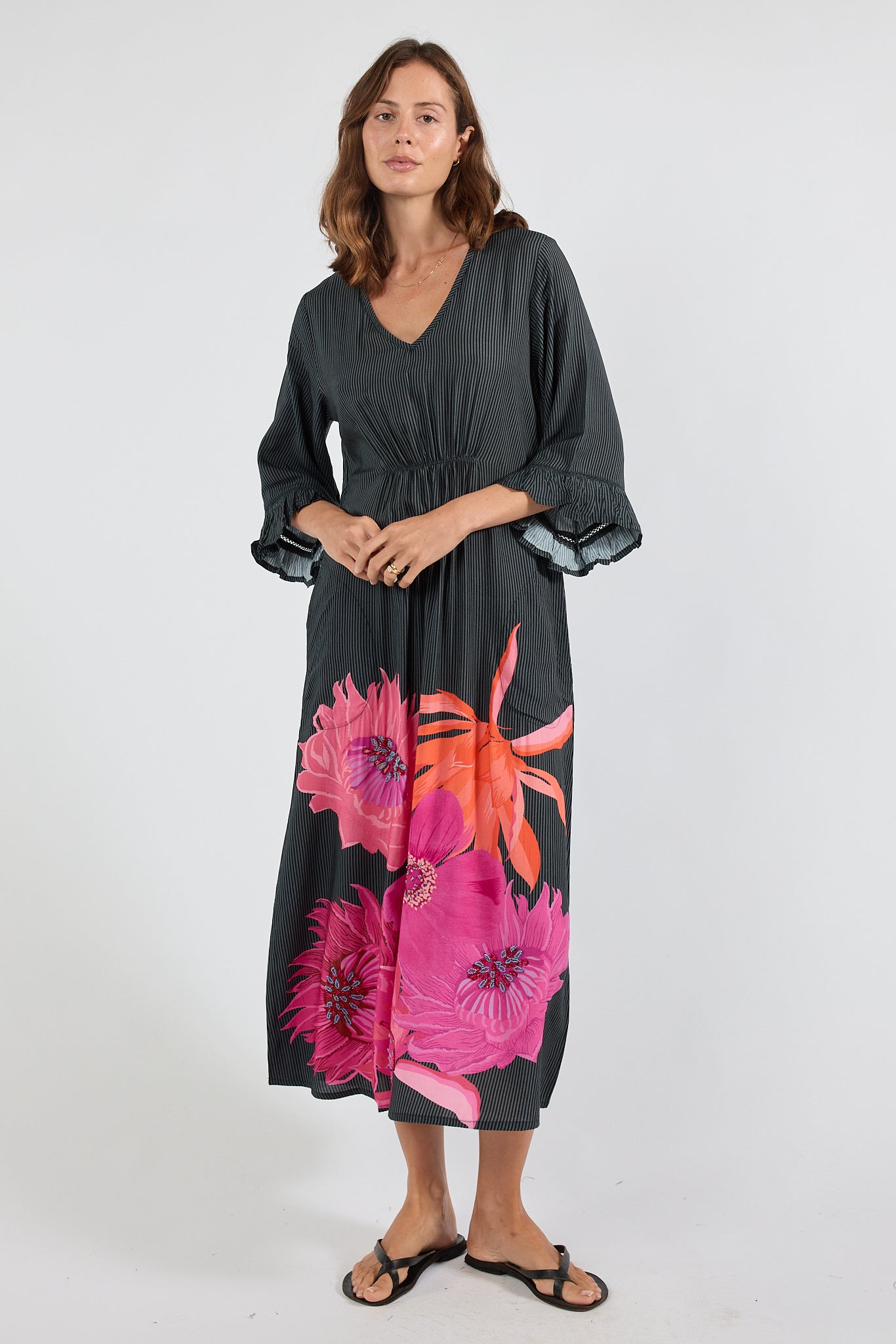 Image of Dresses. Product name - PRE SALE | LulaSoul Hana Midi Black in Black colour by brand - Lulasoul