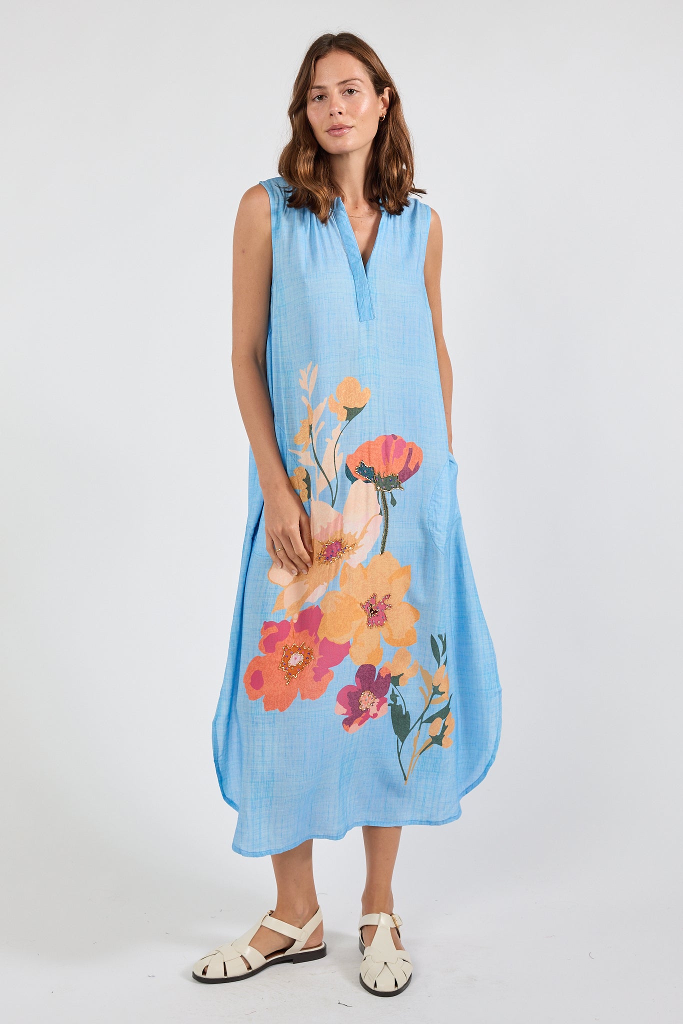 Image of Dresses. Product name - PRE SALE | LulaSoul Hana Sleeveless Maxi Indigo in Indigo colour by brand - Lulasoul