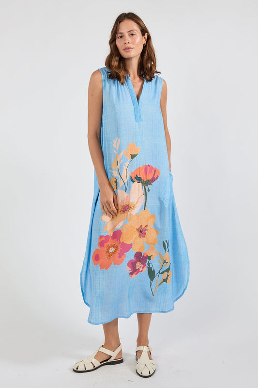 Image of Dresses. Product name - PRE SALE | LulaSoul Hana Sleeveless Maxi Indigo in Indigo colour by brand - Lulasoul