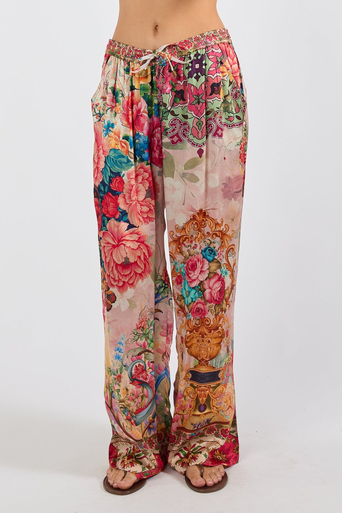 Image of a model wearing Pants. Product name - LulaSoul Jardine Pant in Pant colour by brand - Lulasoul