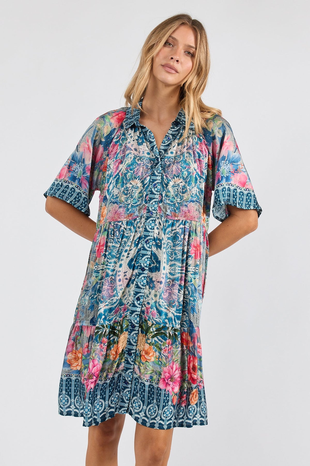 Image of Dresses. Product name - LulaSoul La Maroma Dress Indigo in Indigo colour by brand - Lulasoul