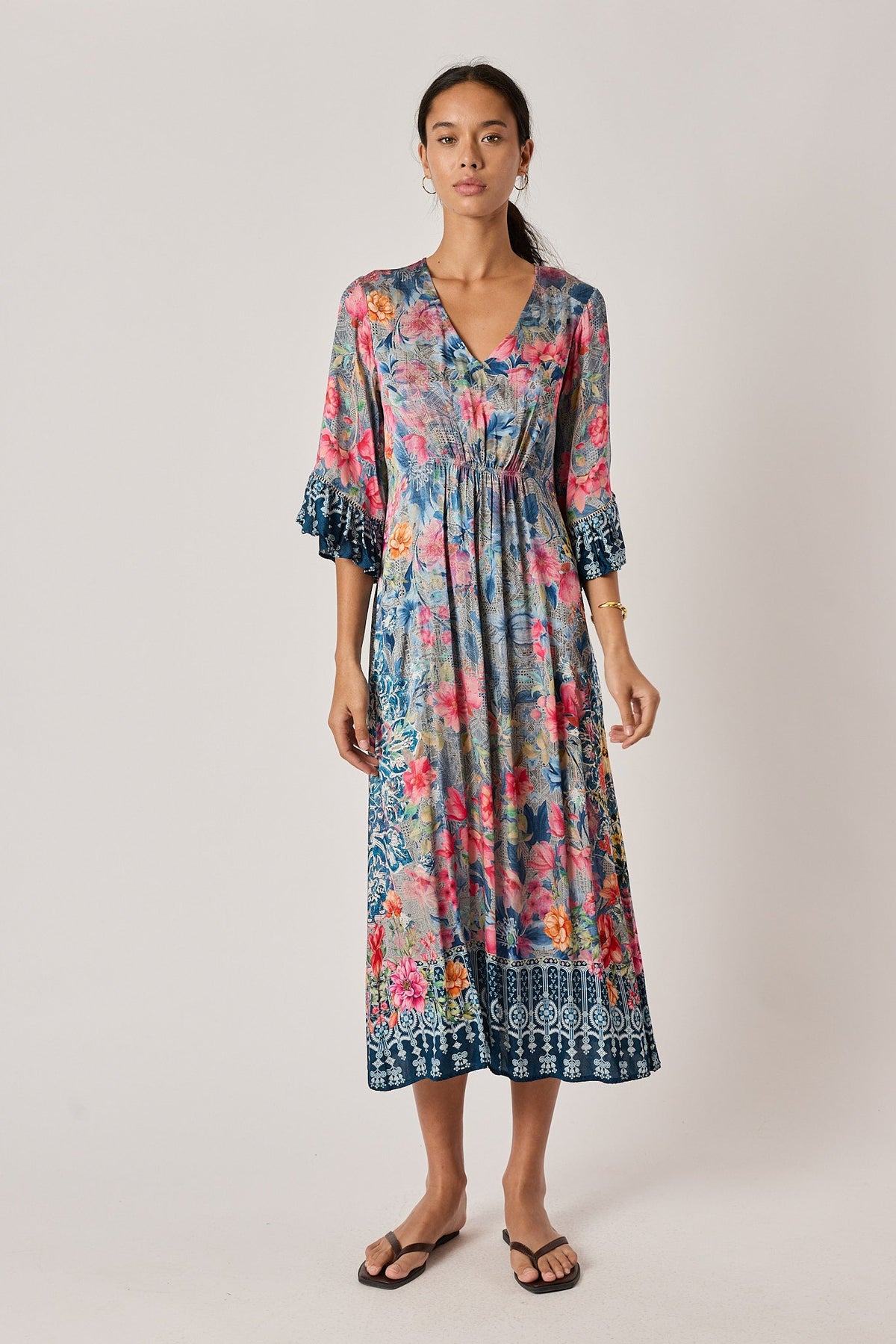 Image of Dresses. Product name - LulaSoul La Maroma Midi Indigo in Indigo colour by brand - Lulasoul
