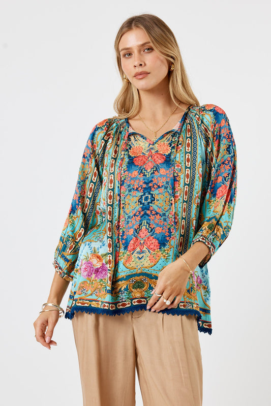 Image of a model wearing Tops. Productname: LulaSoul Manitoba Top in Top colour by brand - LulaSoul