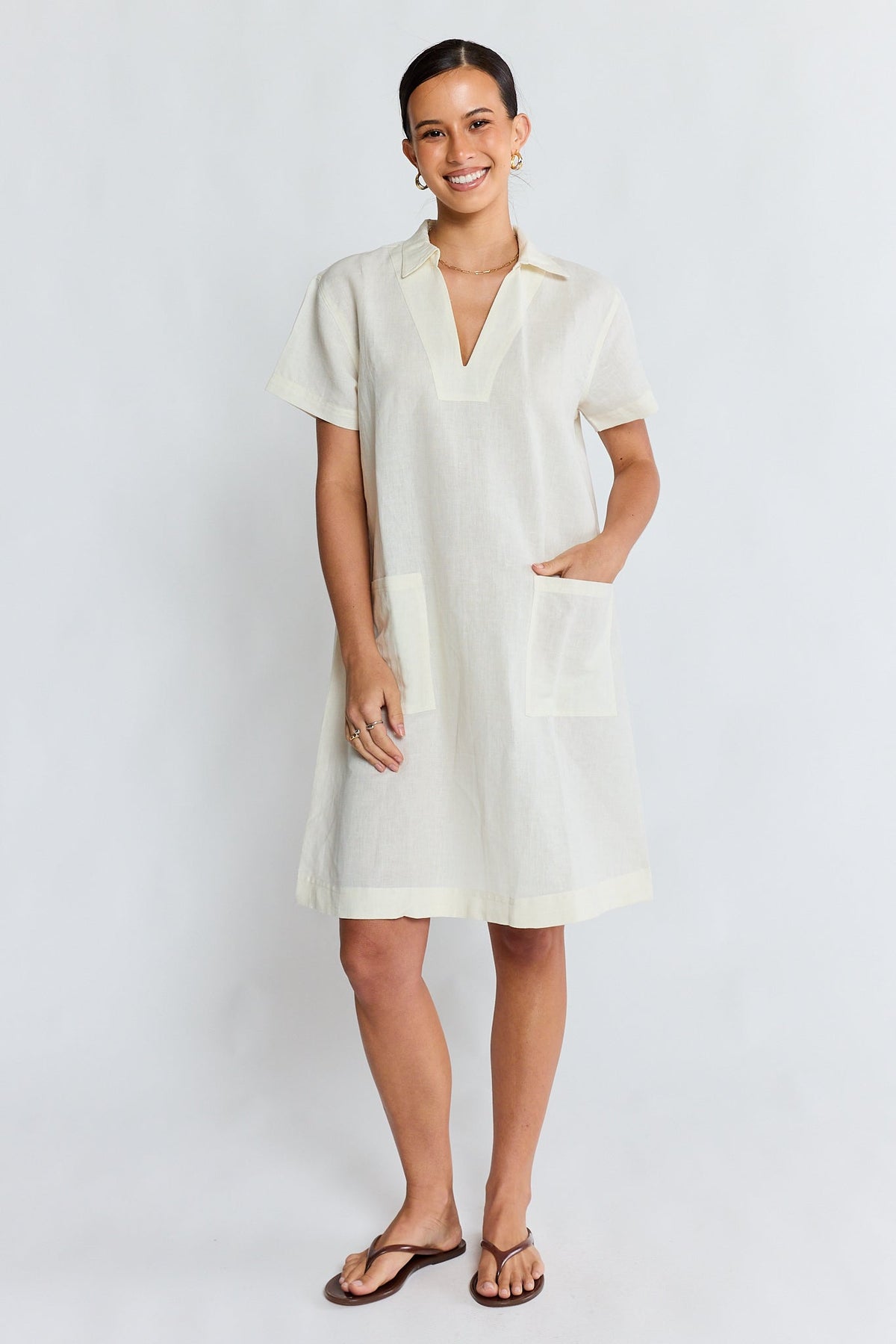 Image of Dresses. Product name - PRE SALE | LulaSoul Marissa Dress Ivory in Ivory colour by brand - Lulasoul
