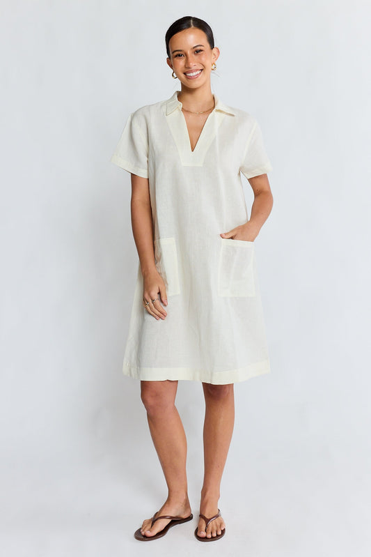 Image of Dresses. Product name - PRE SALE | LulaSoul Marissa Dress Ivory in Ivory colour by brand - Lulasoul