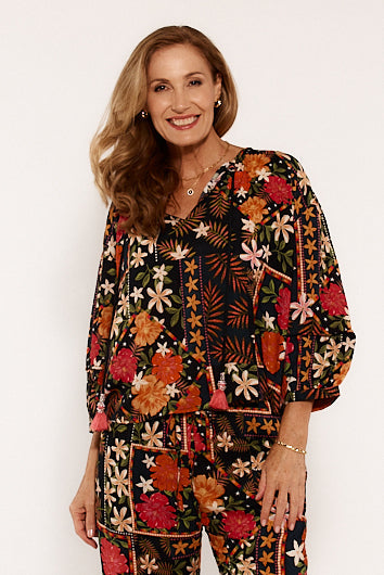 Kabana Lulasoul Mirabella Cropped Top (Black)