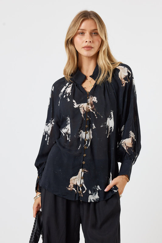 LulaSoul Mustang Shirt Licorice (Tan)