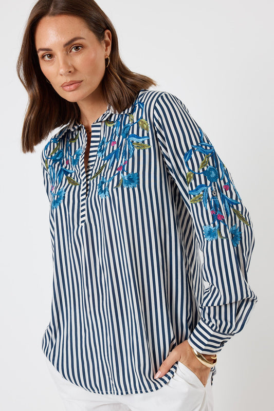 LulaSoul Ontario Shirt Stripe (Navy)