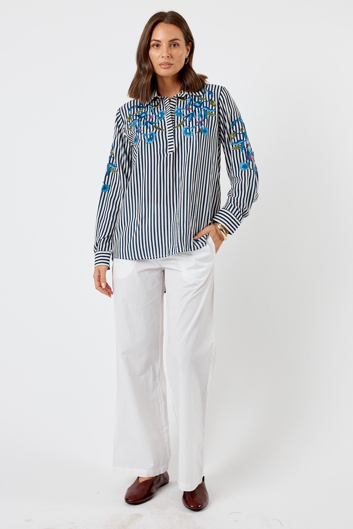 LulaSoul Ontario Shirt Stripe (Navy)