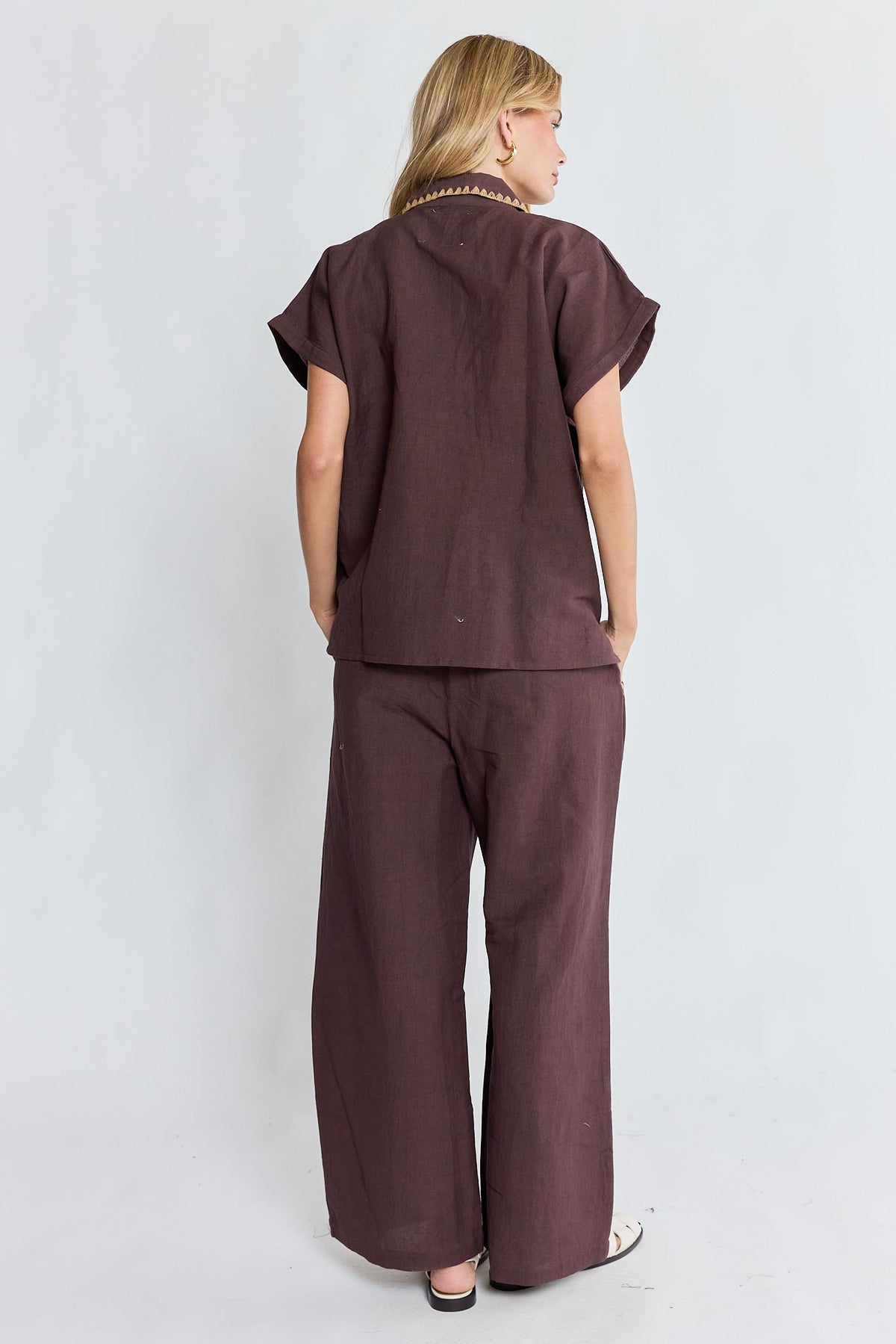 PRE SALE | LulaSoul Reine Short Sleeve Shirt (Espresso)