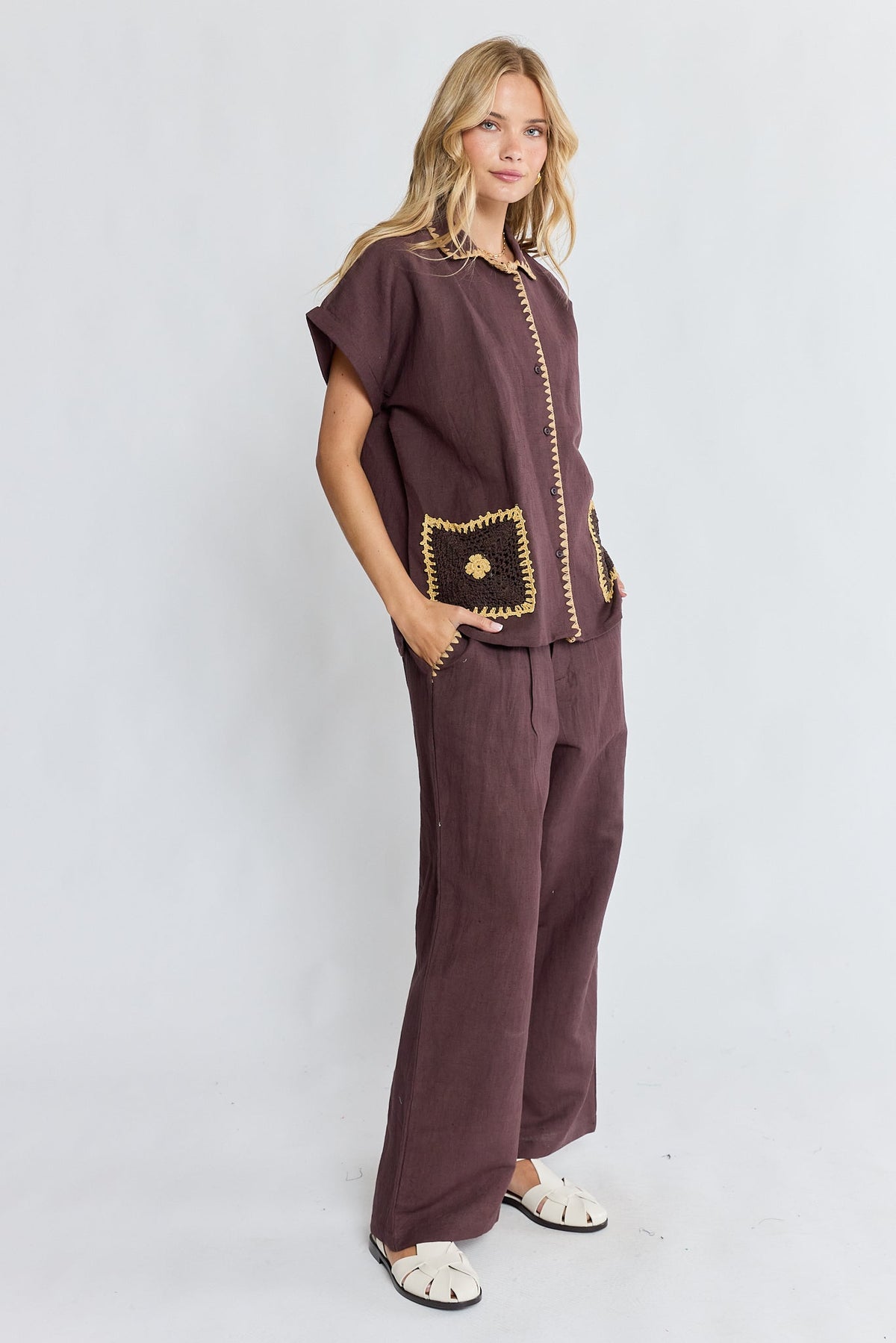 PRE SALE | LulaSoul Reine Short Sleeve Shirt (Espresso)