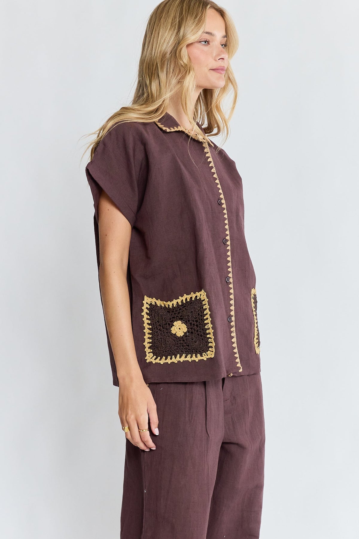 PRE SALE | LulaSoul Reine Short Sleeve Shirt (Espresso)