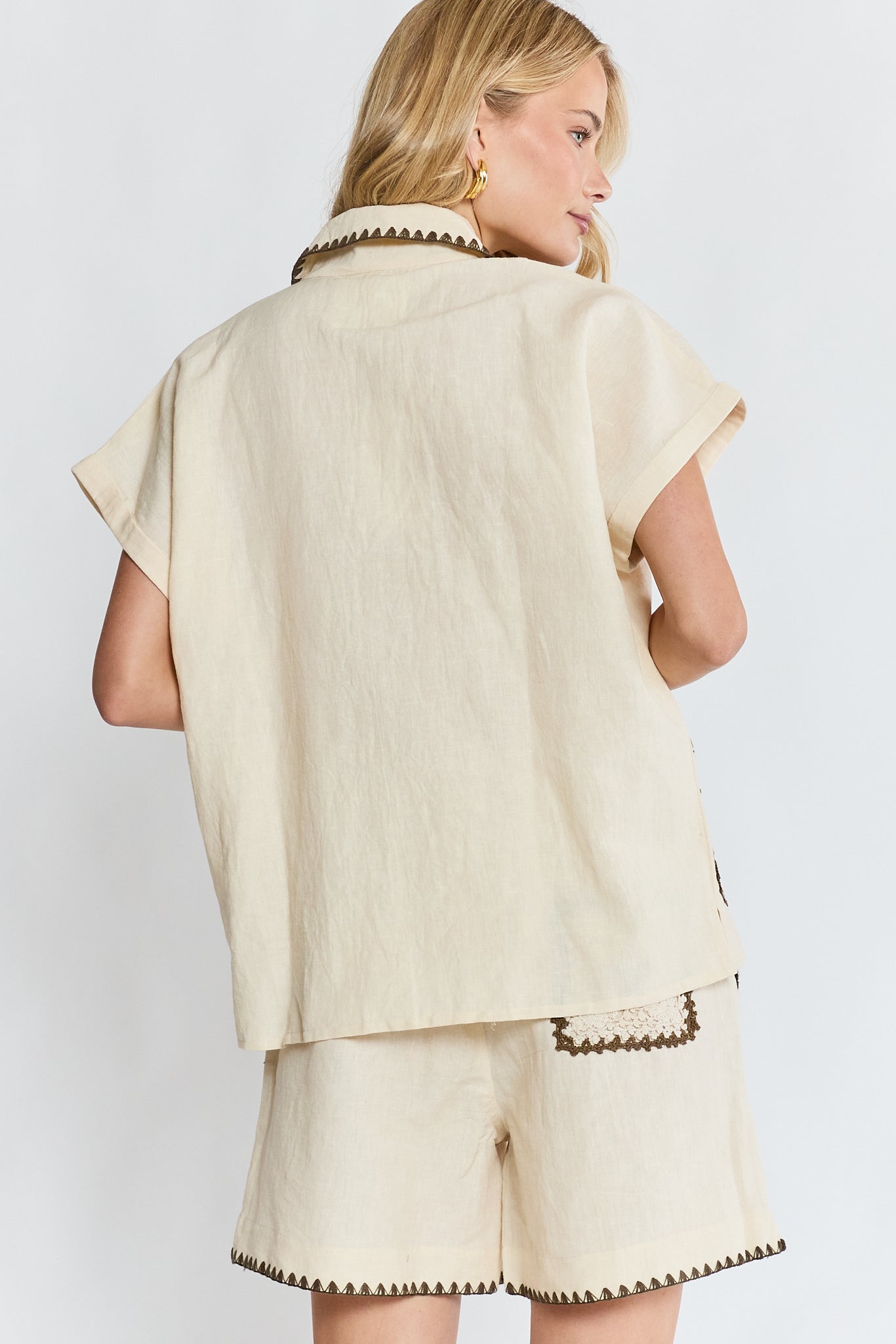 PRE SALE | LulaSoul Reine Short Sleeve Shirt (Vanilla)