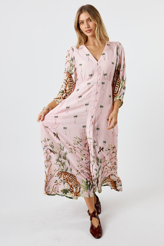 Image of Dresses. Product name - LulaSoul Samatra Midi Orchid in Orchid colour by brand - LulaSoul