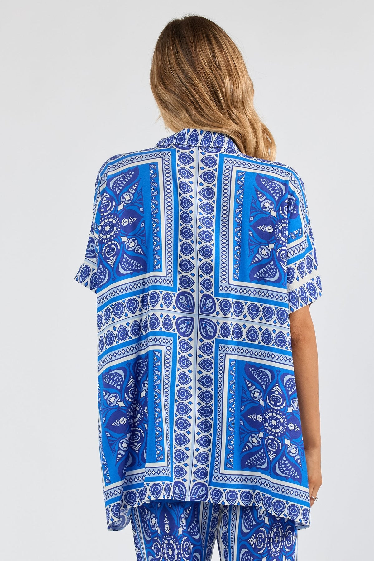 PRE SALE | LulaSoul Samora Kaftan Shirt Ocean (Tan)
