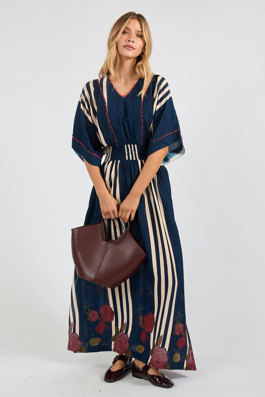Image of Dresses. Product name - LulaSoul Sandos Maxi Navy in Navy colour by brand - Lulasoul