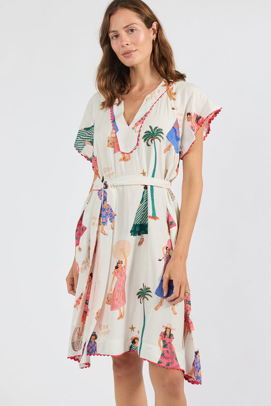 Image of Dresses. Product name - PRE SALE | LulaSoul Summer Vibes Dress White in White colour by brand - Lulasoul