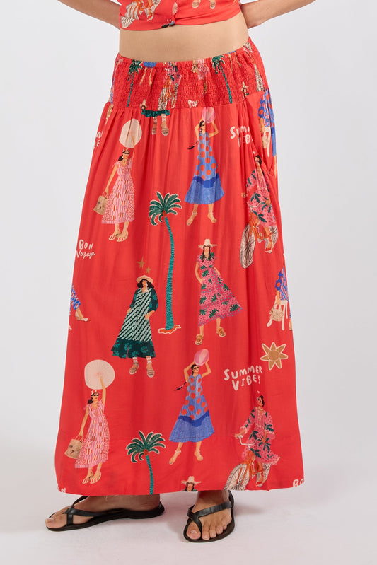 PRE SALE | LulaSoul Summer Vibes Skirt (Melon)