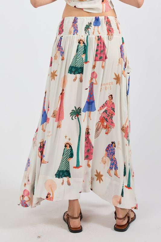 PRE SALE | LulaSoul Summer Vibes Skirt (White)