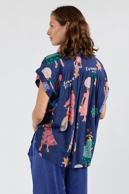 PRE SALE | LulaSoul Summer Vibes Top (Navy)