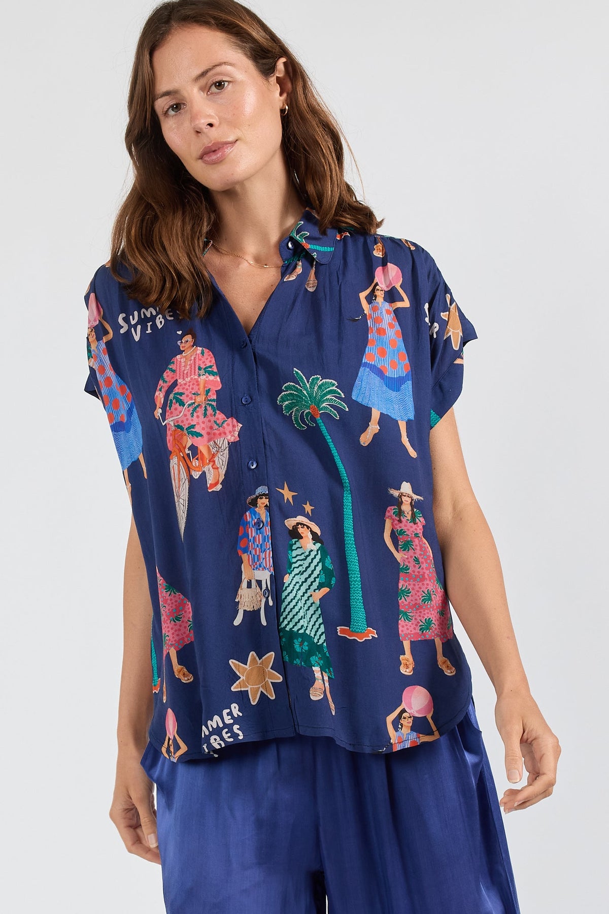 PRE SALE | LulaSoul Summer Vibes Top (Navy)