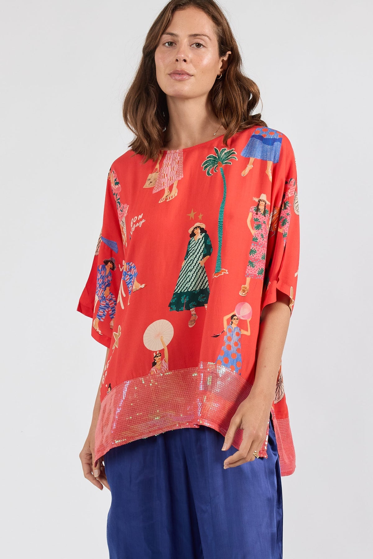 PRE SALE | LulaSoul Summer Vibes Wide T (Melon)