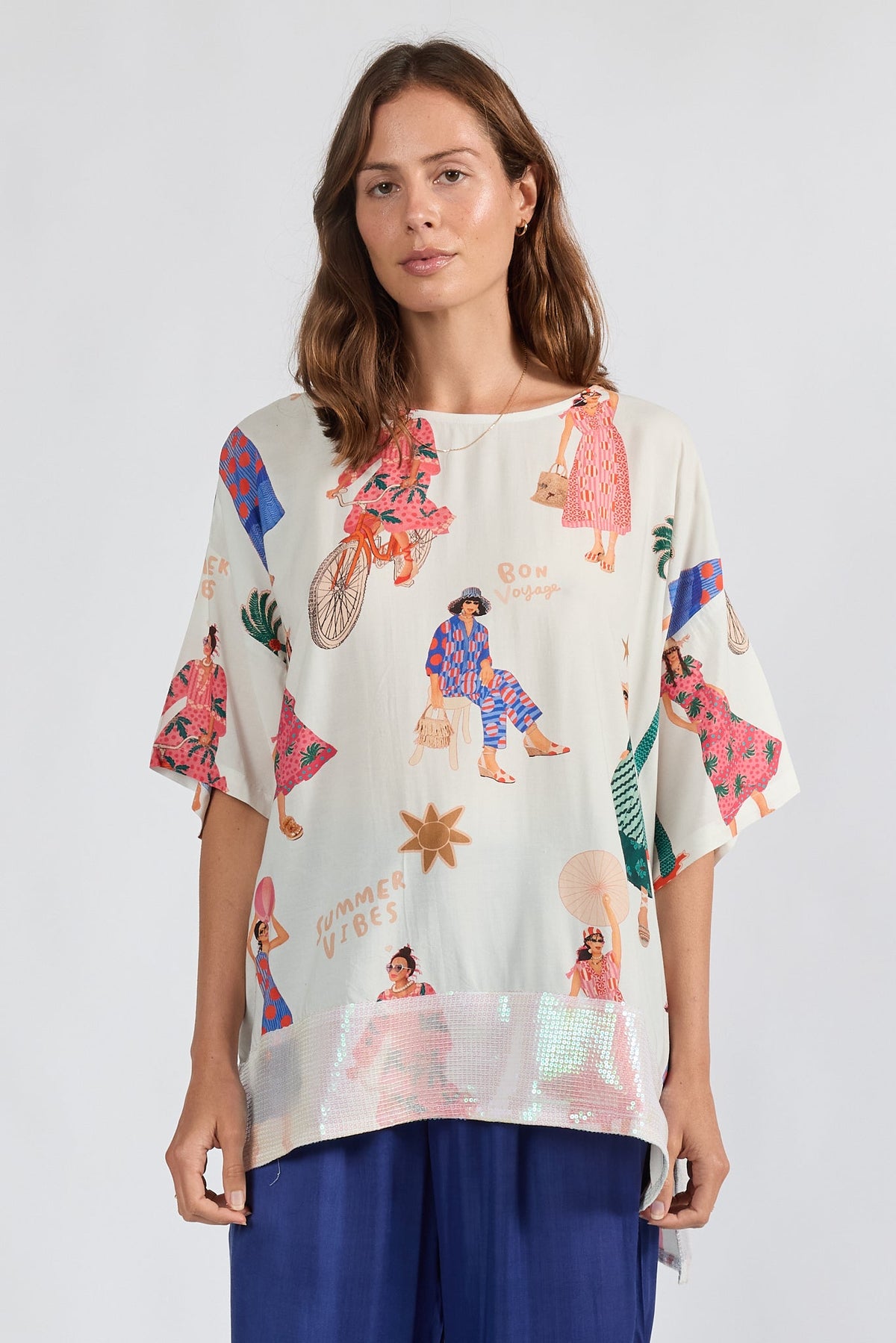 PRE SALE | LulaSoul Summer Vibes Wide T (White)