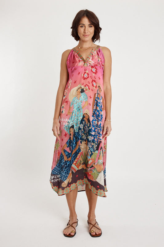Image of Dresses. Productname: Lulasoul Fiesta Maxi Print in Print colour by brand - LulaSoul
