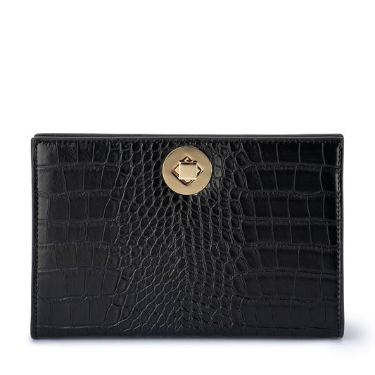Image of Bags. Productname: LUNA A-Line Clutch in Black colour by brand - Olga Berg