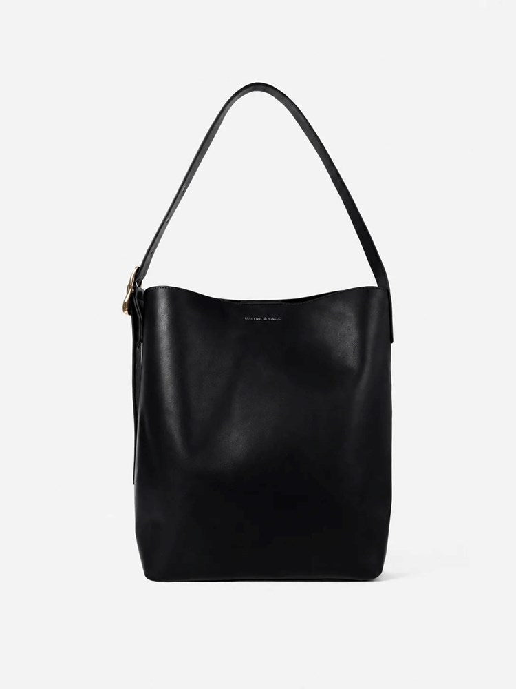 Image of Bags. Product name - Gwen Bucket Bag Black in Black colour by brand - Betty Basics