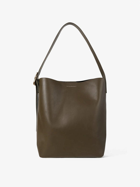 Image of Bags. Product name - Gwen Bucket Bag Olive in Olive colour by brand - Betty Basics