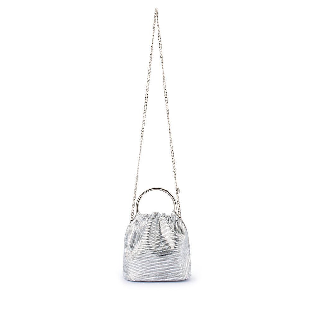 Olga Berg MABEL Crystal Top Handle (Silver)