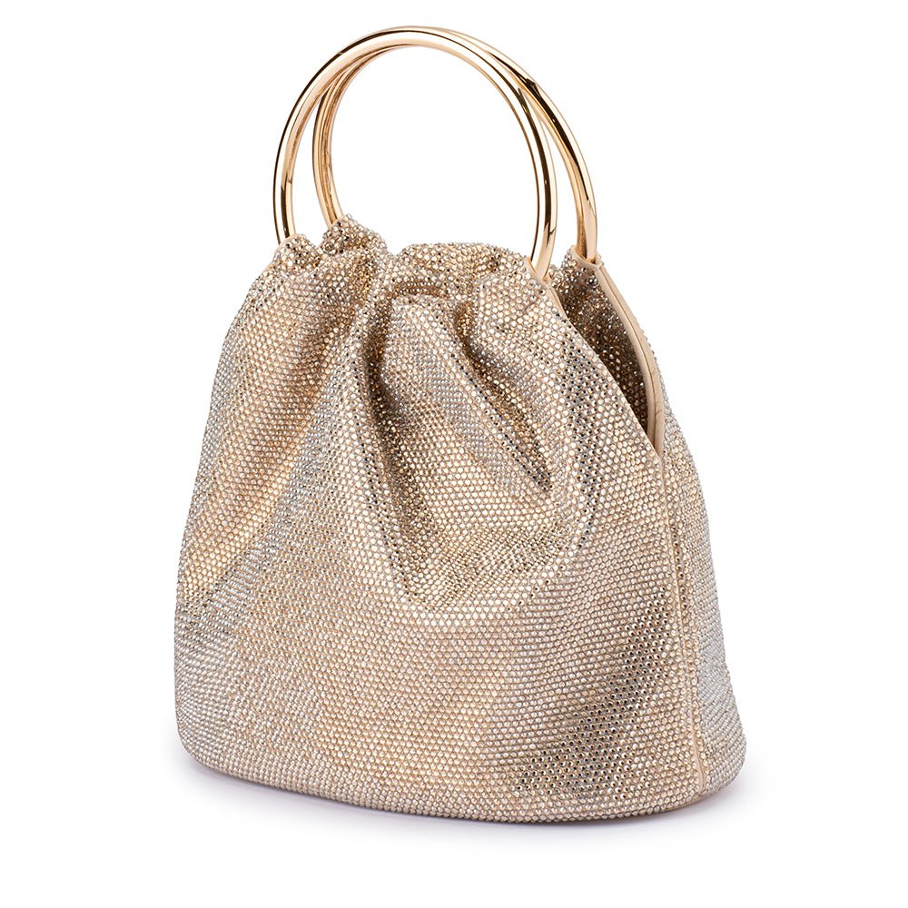 Olga Berg MABEL Crystal Top Handle (Champagne)