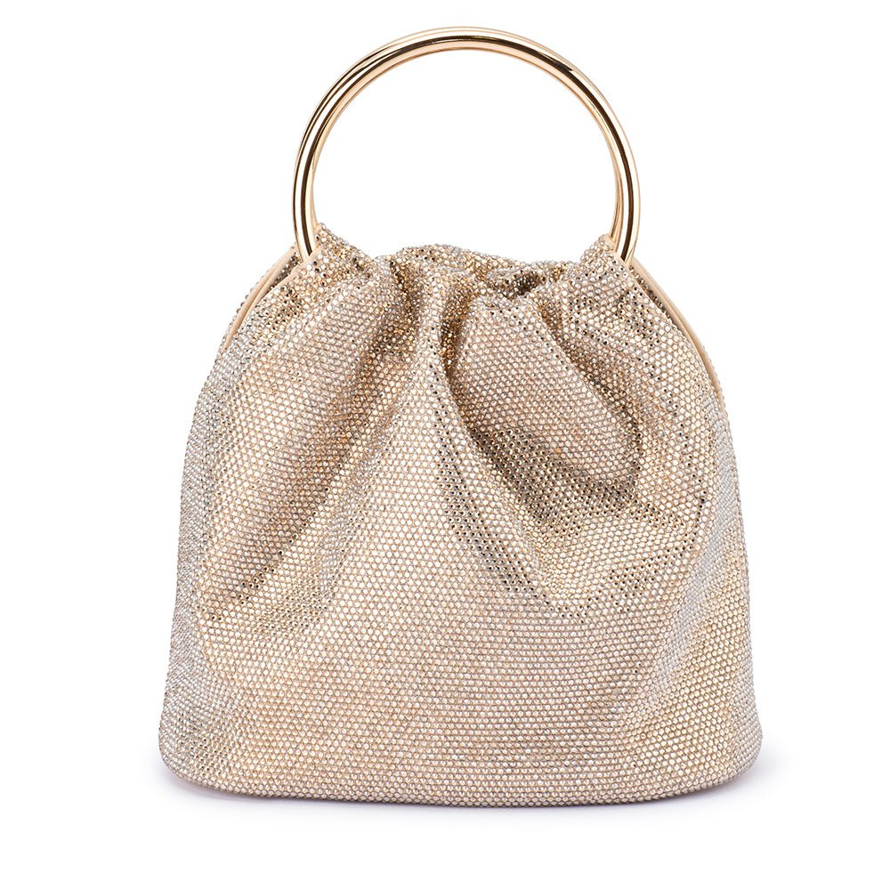 Olga Berg MABEL Crystal Top Handle (Champagne)