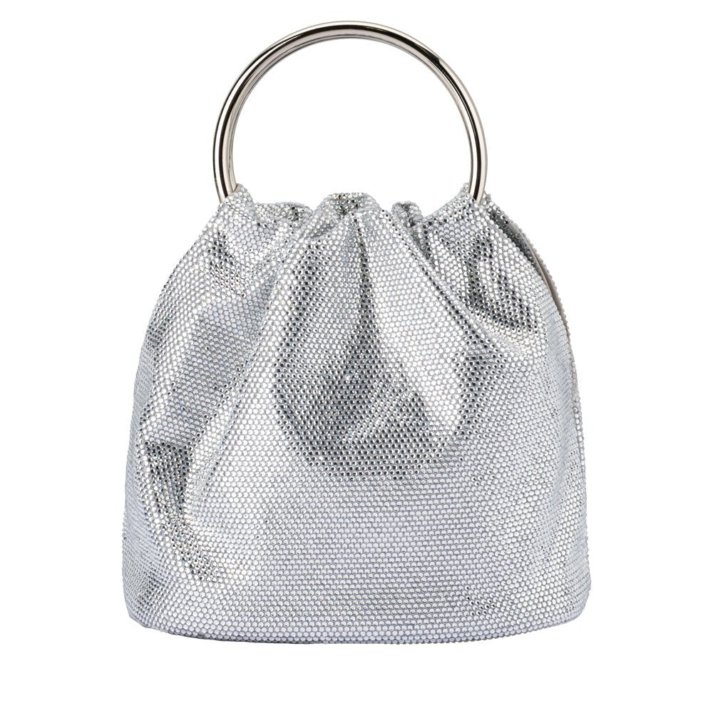 Olga Berg MABEL Crystal Top Handle (Silver)