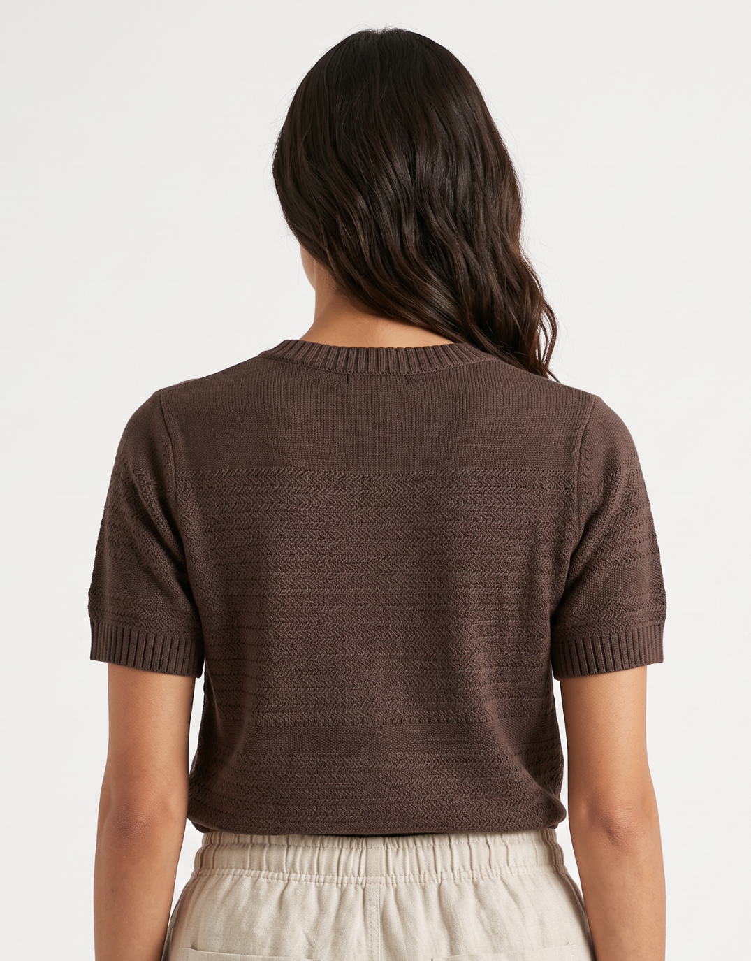 Little Lies Maddie Knit Tee (Chocolate)