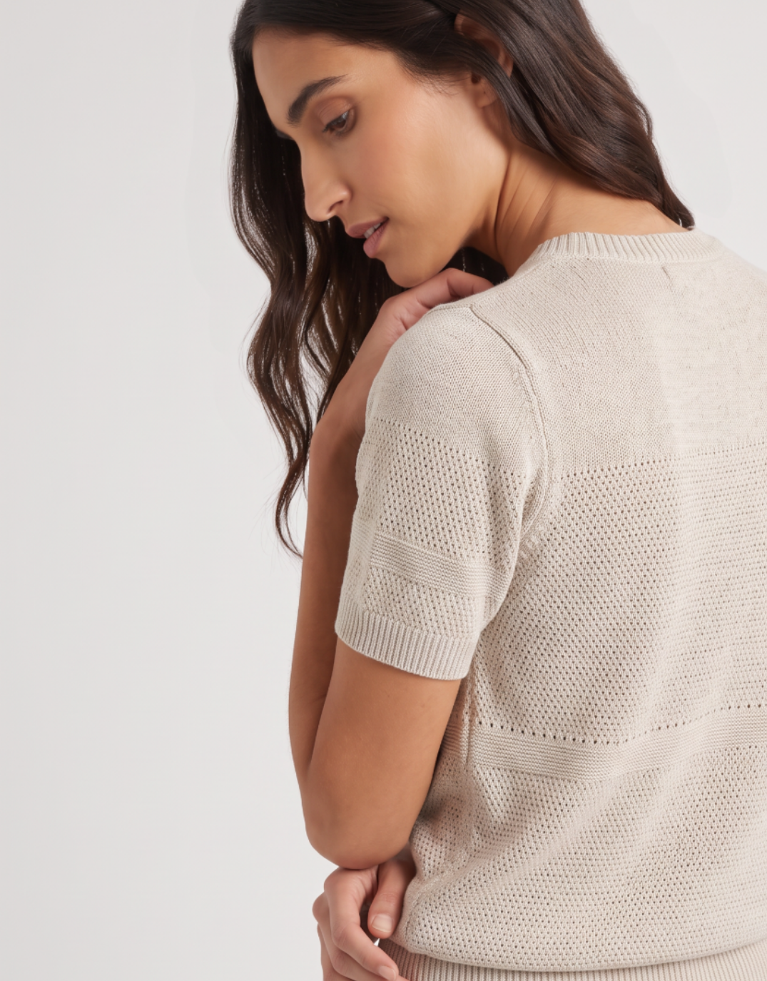 Little Lies Maddie Knit Tee (Natural)