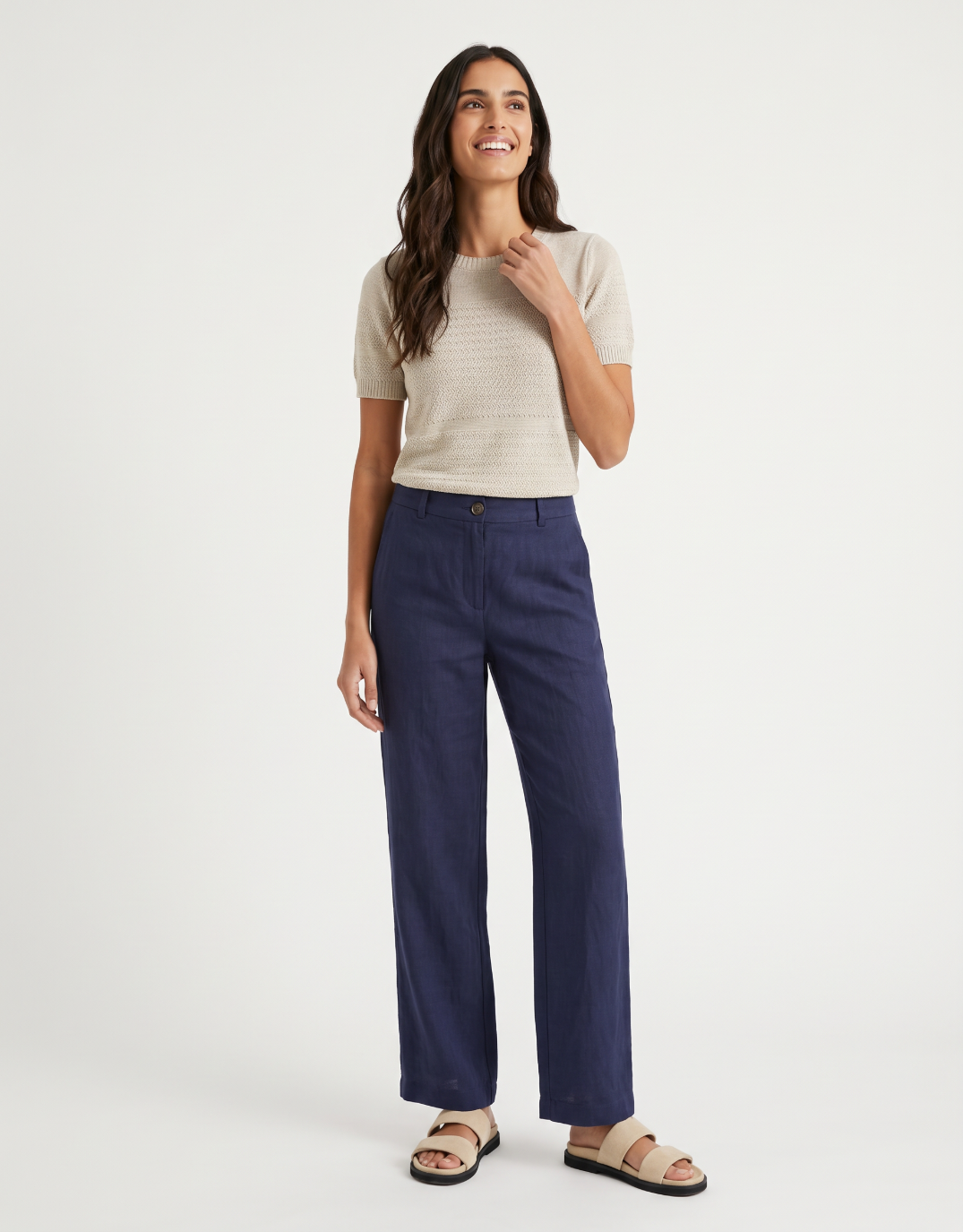 Little Lies Maddie Knit Tee (Natural)