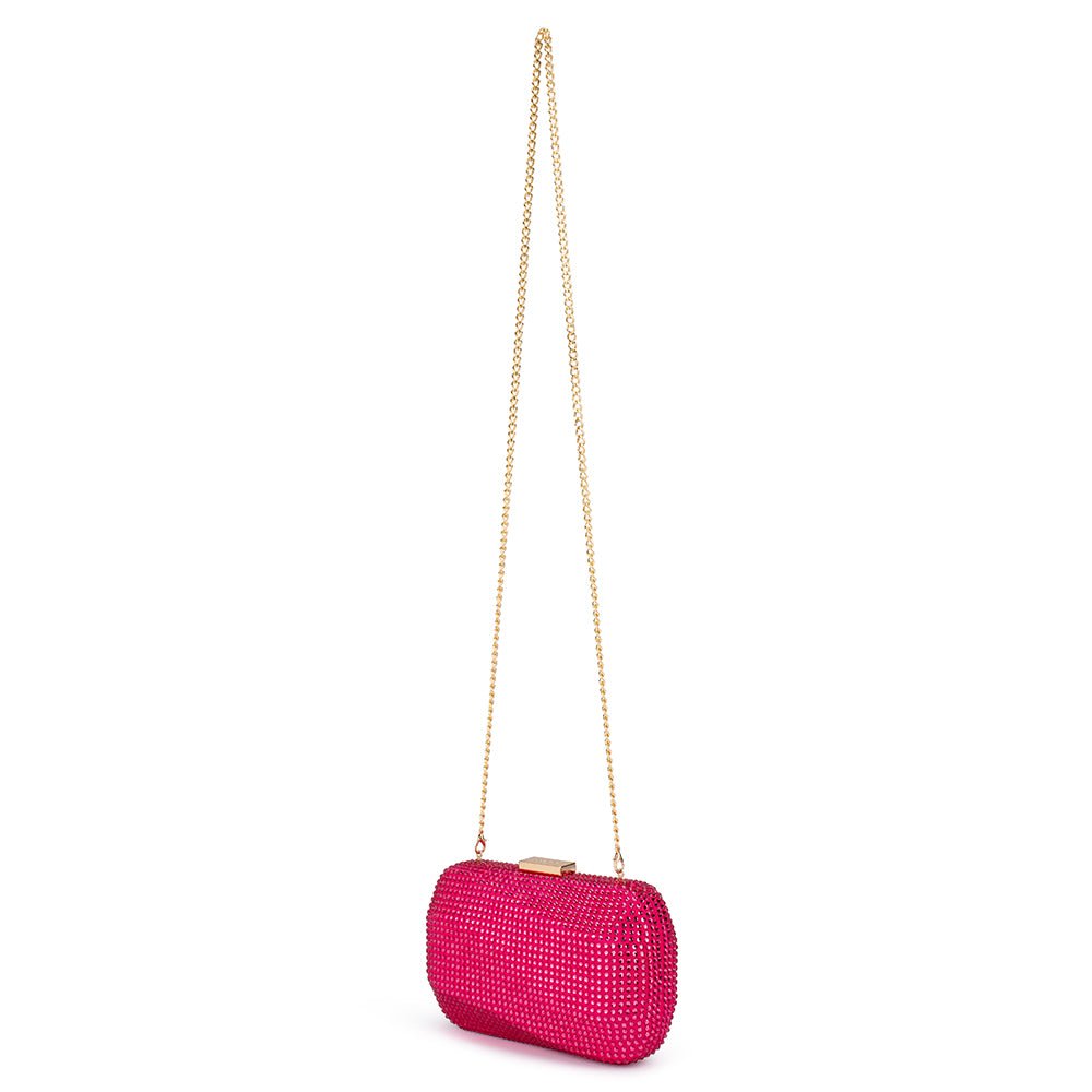 Olga Berg MAE Hotfix Clutch (Fuchsia)
